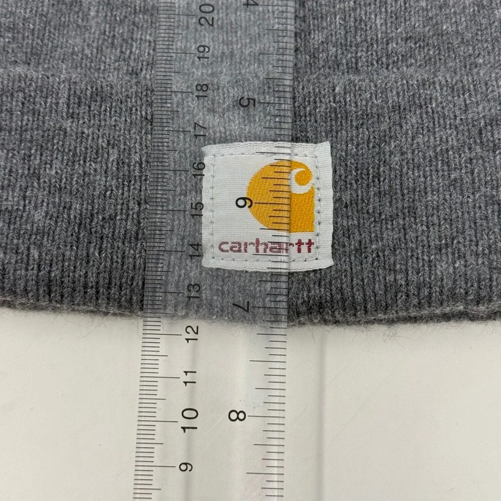 Carhartt Toddler Kids Grey Acrylic Knit Cuffed Beanie Watch Hat CB8905 H130